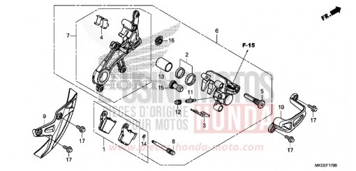 ETRIER DE FREIN ARRIERE CRF450RXL de 2020